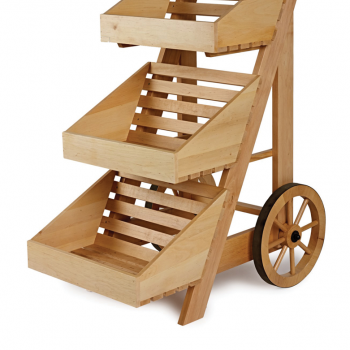 3 tier wooden cart