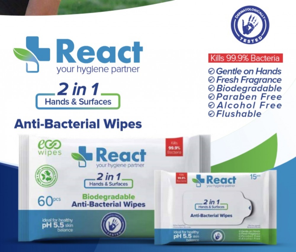 React AntiBacterial Wipes
