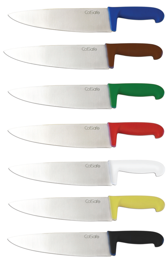 Colour coded knives from Genware Cosafe