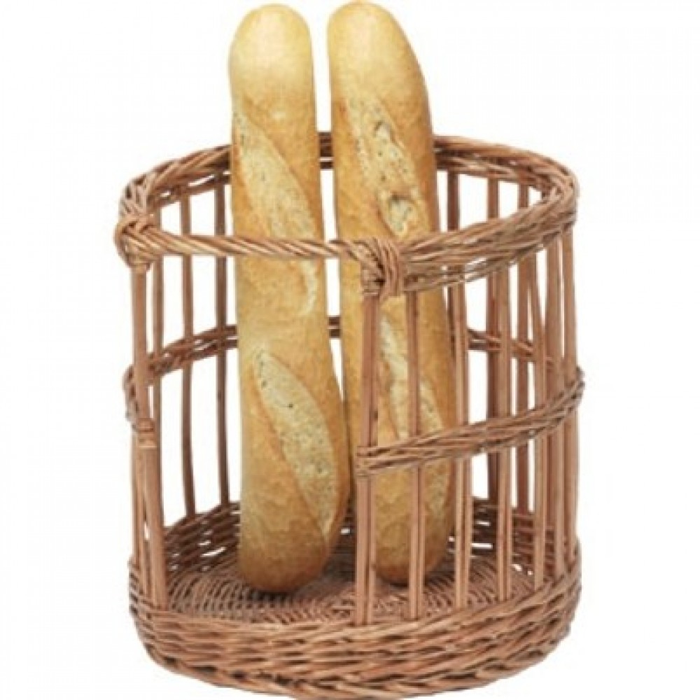 French Stick Basket Food Wicker Bread Presentation Rustic Display Basket Display 